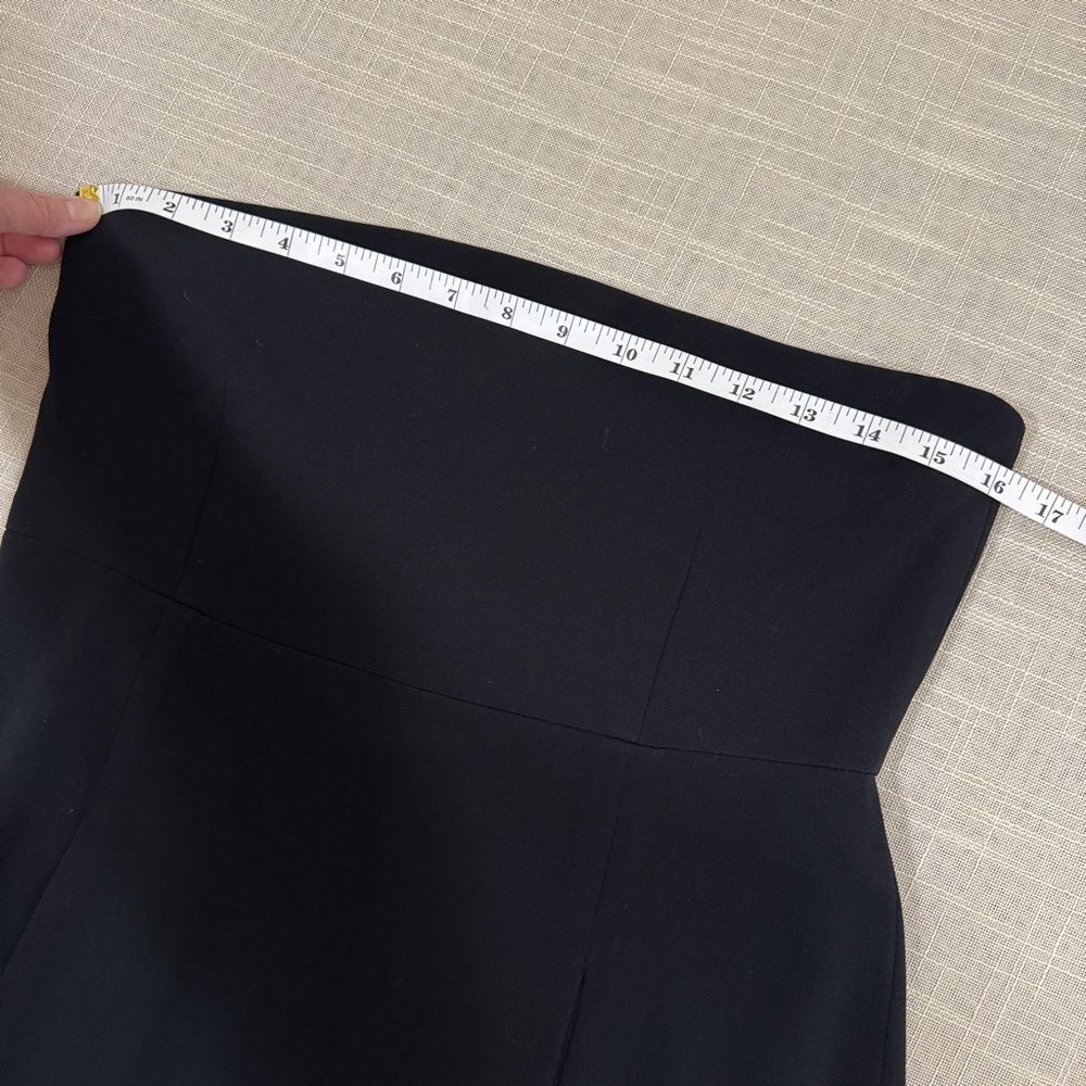 NWT Vintage 90s Ralph Lauren Strapless Black Midi Dress Pockets Size 10 - Picture 4 of 11